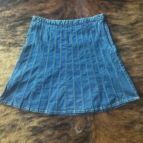 Vintage Talbots Y2K Denim Skirt - Picture 1 of 4